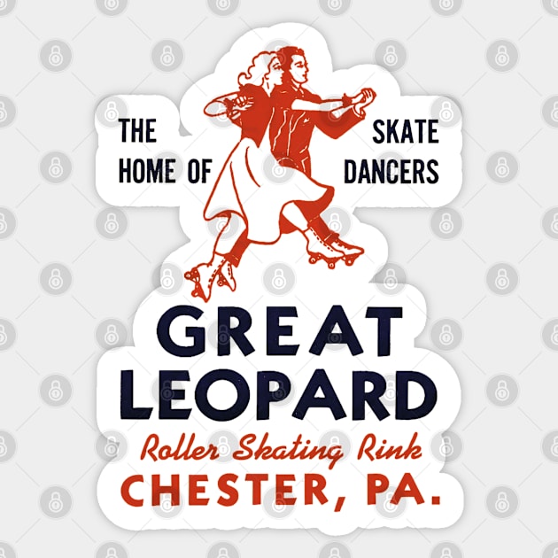 Vintage Roller Skating Chester Pennsylvania Sticker by Timeless Chaos